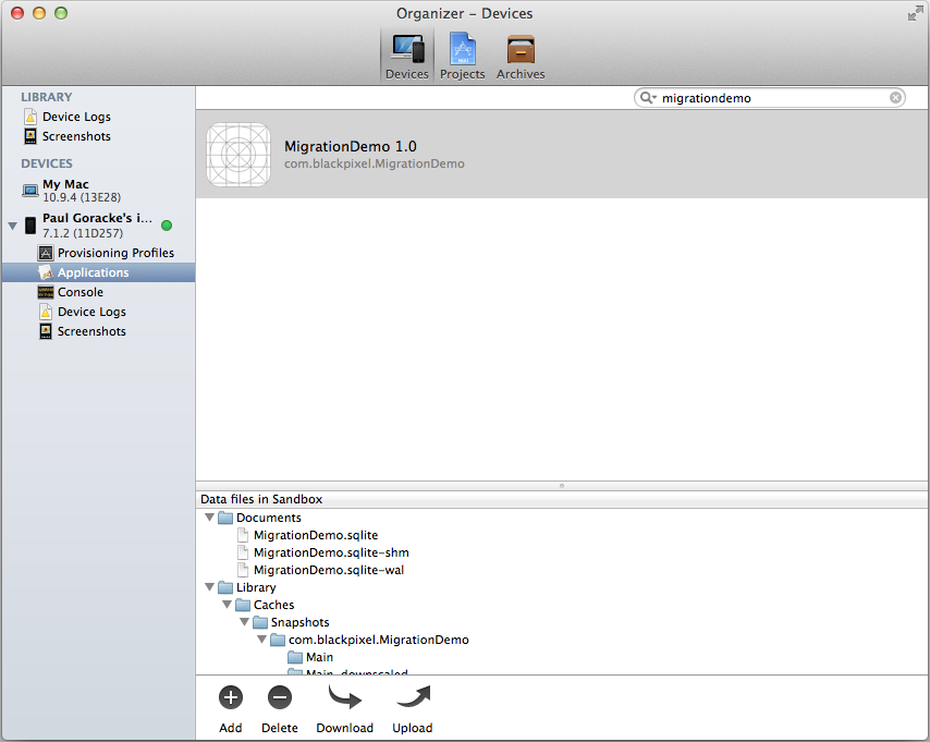 Xcode Organizer